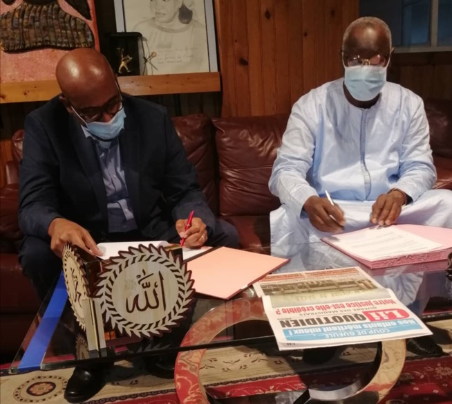 Les images de la signature entre 2S Mobile de El Hadj Ndiaye 2stv et Expresso pour la nouvelle puce téléphonique 2s mobile
