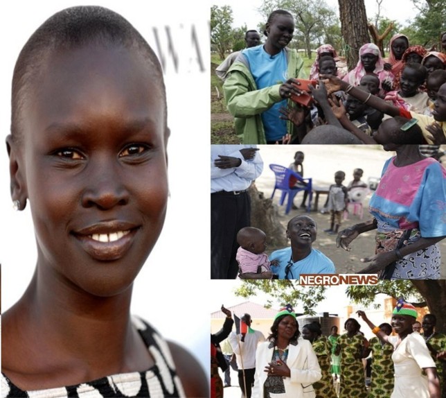 Alek Wek, premier mannequin africain à poser pour les couvertures de magazine