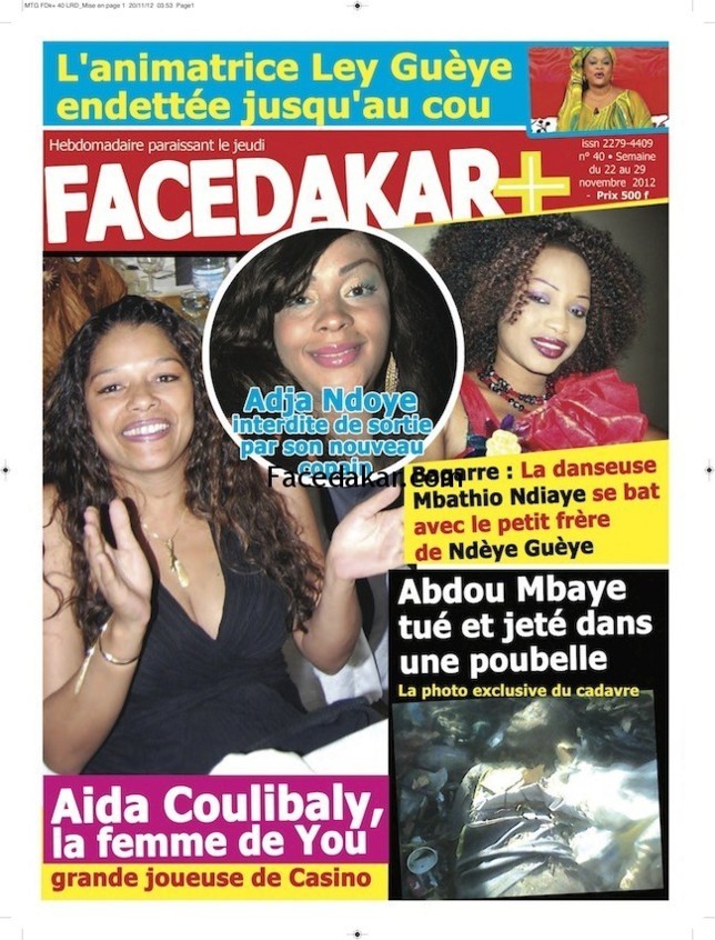 Voici la Une du magazine Facedakar Plus !