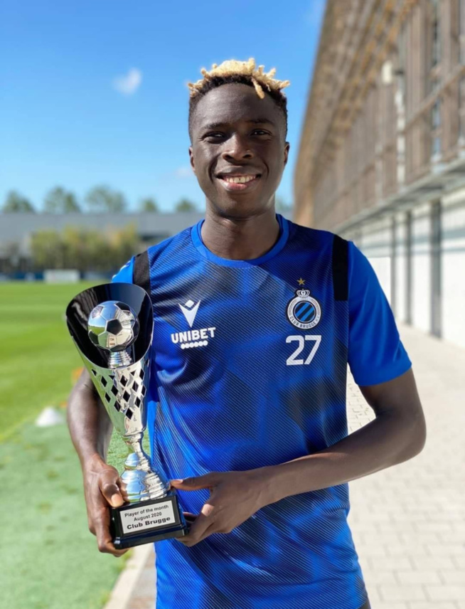 FC Bruges : Yousouph Badji désigné joueur du mois d'août.