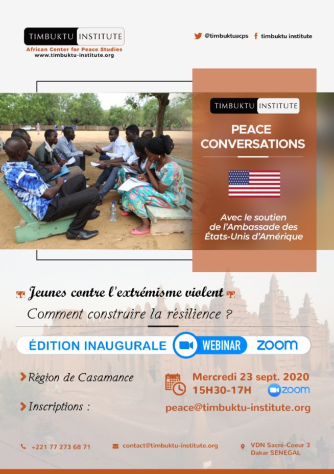 « Peace Conversations », les premiers Webinaires Zoom en Casamance.