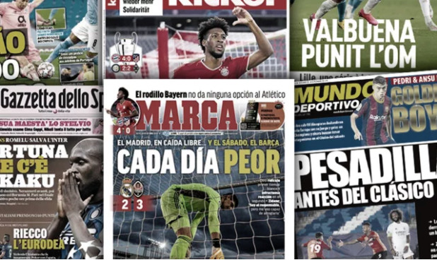 La déroute du Real Madrid fait jaser en Espagne, Romelu Lukaku impressionne toute l'Italie La déroute du Real Madrid fait jaser en Espagne, Romelu Lukaku impressionne toute l'Italie