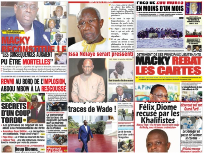 REVUE DES TITRES PAR NABOU NGOM A LA UNE DES QUOTIDIENS DU 03 NOVEMBRE 2020 REVUE DES TITRES PAR NABOU NGOM A LA UNE DES QUOTIDIENS DU 03 NOVEMBRE 2020