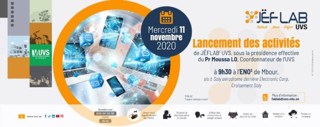 « JEFLAB », une nouvelle technologie pour renforcer le dispositif d’incubation de l’UVS, selon le professeur Moussa Lô « JEFLAB », une nouvelle technologie pour renforcer le dispositif d’incubation de l’UVS, selon le professeur Moussa Lô