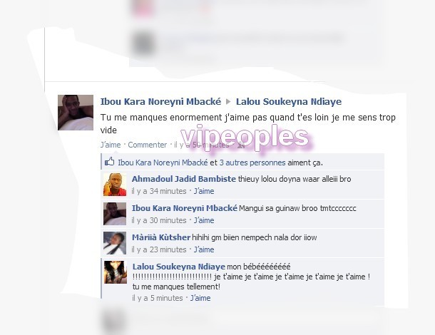 Ibou Kara Mbacké fait une déclaration sur facebook à Lea Soukeyna Ndiaye!!!