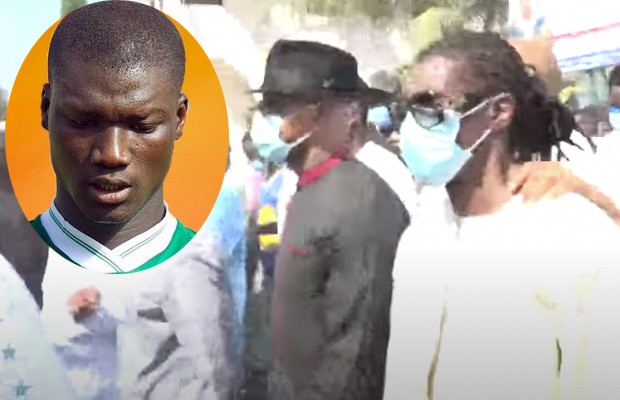 Rufisque: Diouf, Aliou Cissé et l’equipe 2002 défilent derrière le corbillard de Pape Bouba Diop