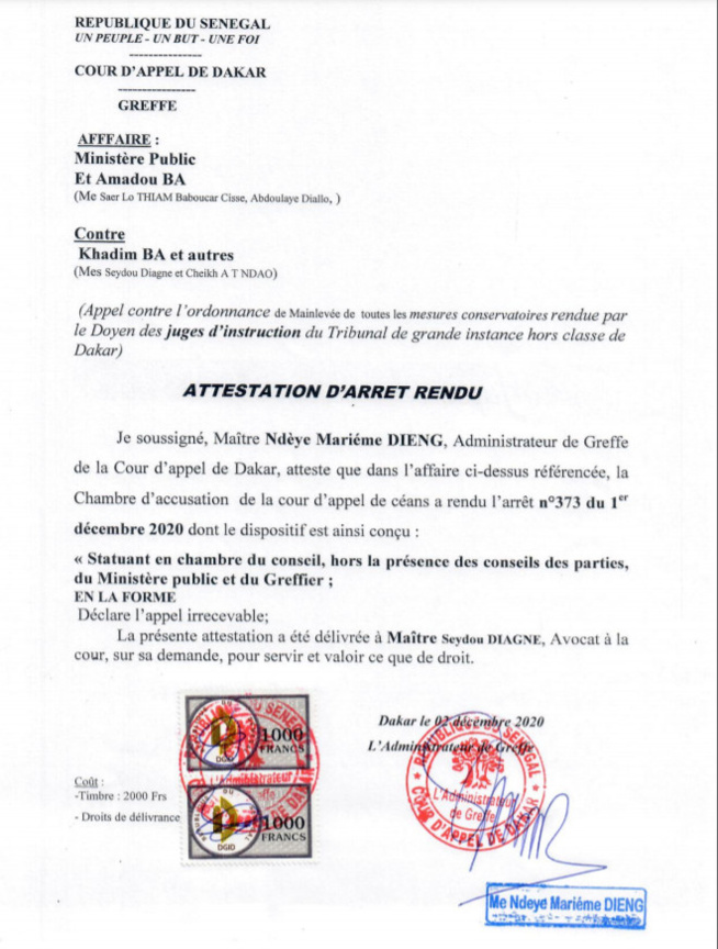 Manipulé par Me Diop, Amadou Bâ échoue de nouveau à faire emprisonner sa femme et ses quatre enfants Manipulé par Me Diop, Amadou Bâ échoue de nouveau à faire emprisonner sa femme et ses quatre enfants