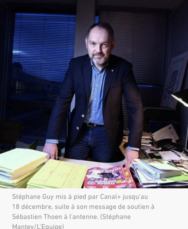 Stéphane Guy mis à pied par Canal+