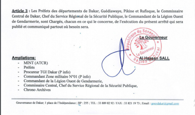 Voici l'arrêté portant suspension des autorisations de faire de la musique, des chants, et danses dans les débits de boissons(Documents) Voici l'arrêté portant suspension des autorisations de faire de la musique, des chants, et danses dans les débits de boissons(Documents)