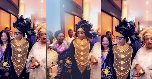 Mariage en Gambie – La milliardaire gambienne Djienaba Dabo débarque avec un collier d’or de 200 millions »Elle offre des millions aux invités « Pape Mbaye, Djiby Dramé en syncope «