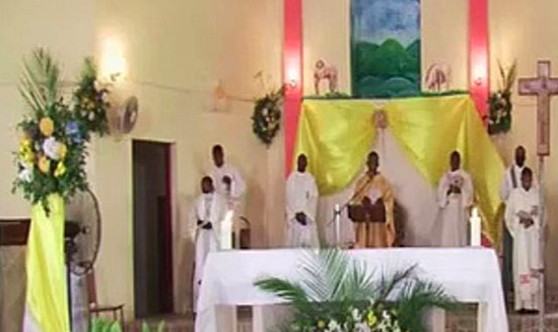 Noel à L’Eglise Notre Dame du Cap-Vert de Pikine, les mesures barrières respectées..;