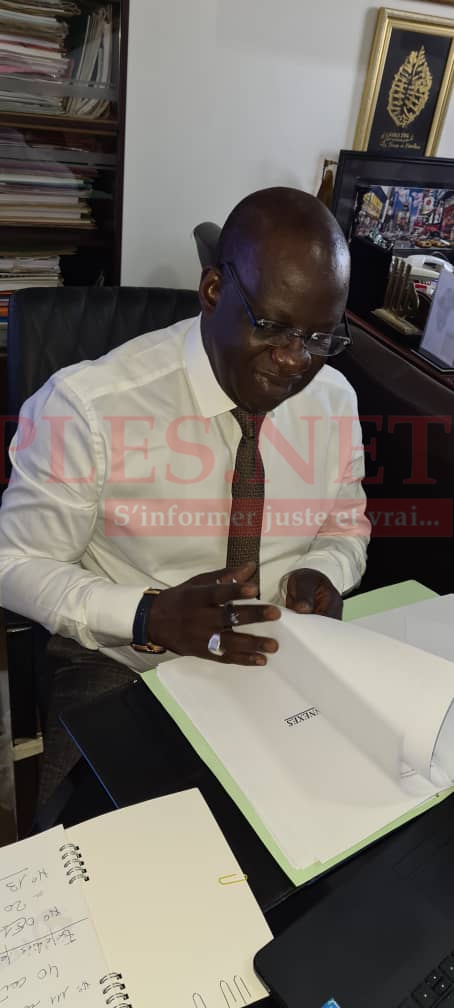 Le Président Mbagnick Diop très tôt ce matin au bureau pour préparer le Conseil D'administration de l'ANAQ - Sup