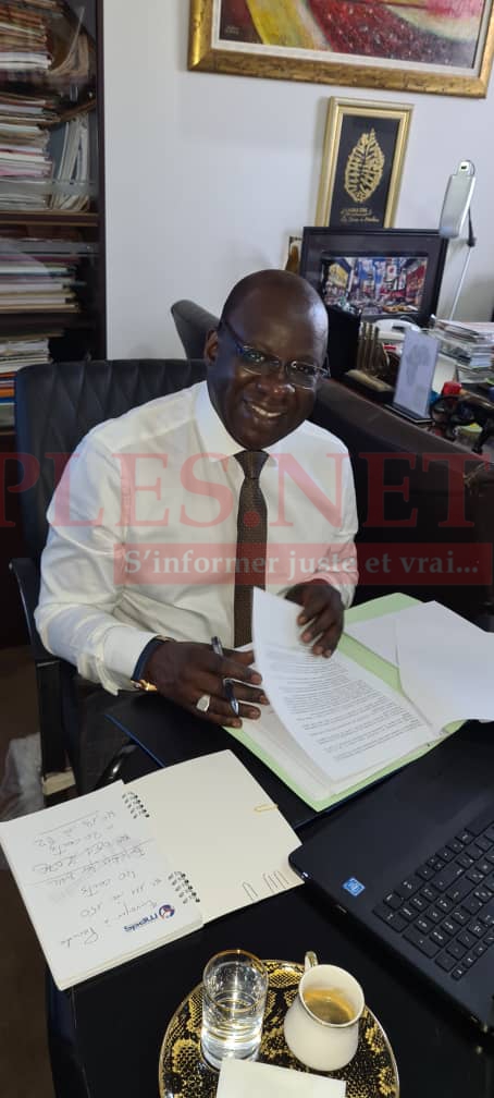 Le Président Mbagnick Diop très tôt ce matin au bureau pour préparer le Conseil D'administration de l'ANAQ - Sup