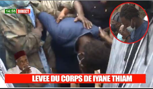 Levée du corps de Iyane Thiam: Son fils inconsolable Levée du corps de Iyane Thiam: Son fils inconsolable
