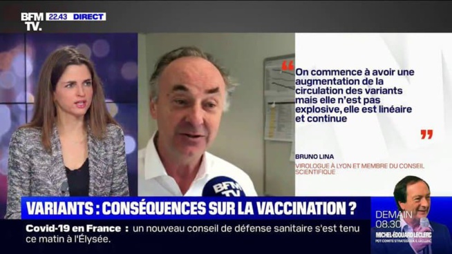 Covid-19: la circulation des variants augmente mais n'est "pas explosive", selon le Pr Lina Covid-19: la circulation des variants augmente mais n'est "pas explosive", selon le Pr Lina