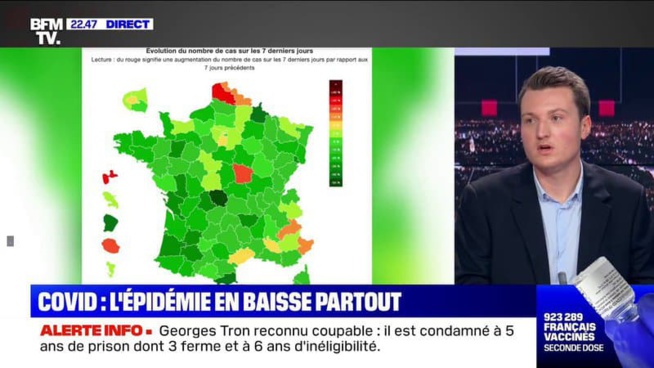 Guillaume Rozier (CovidTracker) sur le Covid-19: "Sur une large majorité du territoire, le nombre de cas diminue" Guillaume Rozier (CovidTracker) sur le Covid-19: "Sur une large majorité du territoire, le nombre de cas diminue"