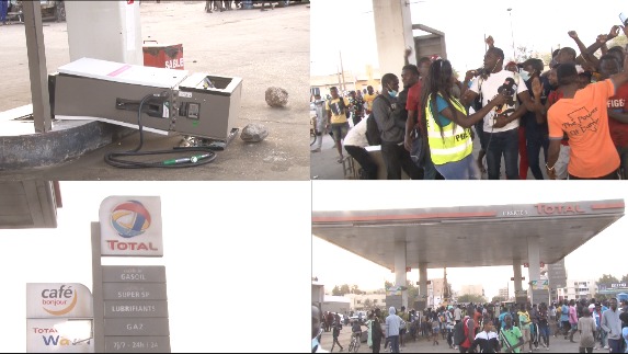 Arrestation de Sonko la station Total liberté 6 complètement saccagée par les malfaiteurs Arrestation de Sonko la station Total liberté 6 complètement saccagée par les malfaiteurs