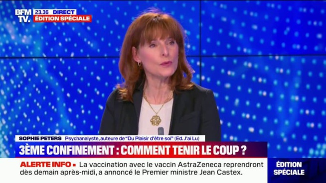 Reconfinement: pour la psychanalyste Sophie Peters, "ce qui est en train de nous arriver est une violence psychique inouïe"