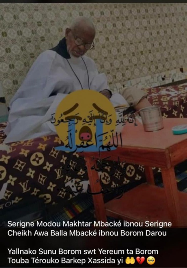 Urgent – Touba et la communauté mouride en deuil Urgent – Touba et la communauté mouride en deuil