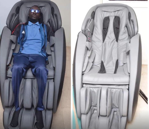 Après le lit de massage, Ousmane SONKO reçoit encore un fauteuil de massage ultra moderne