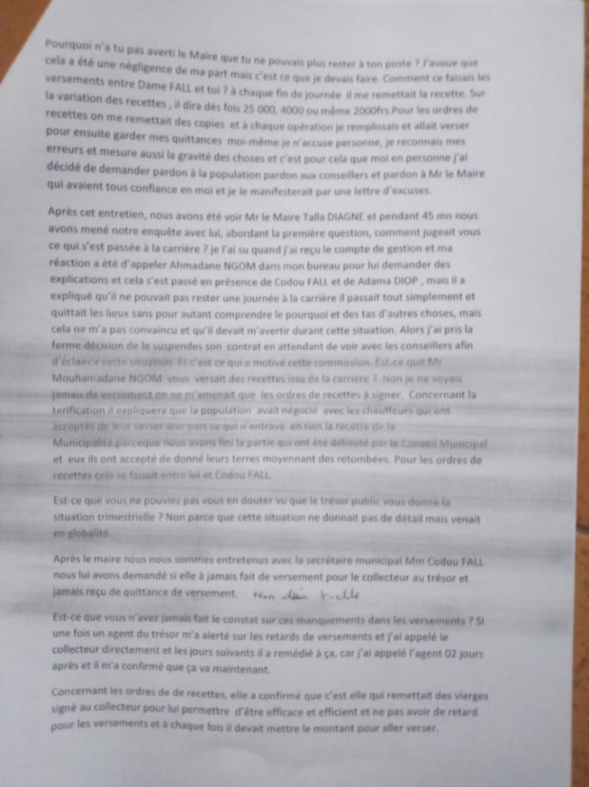 Commune de Thiénaba : détournement de derniers publics à la carrière de sable Commune de Thiénaba : détournement de derniers publics à la carrière de sable