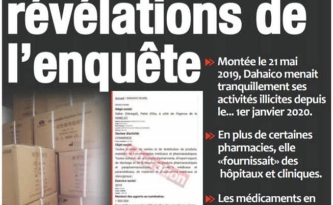 Actu-Kiosque : Les Unes des quotidiens : Affaire Sweet Beauté : Interpol entrdans la danse, SONKO cogne frappe encore sur le régime, des révélations sur le trafic des faux médicaments…