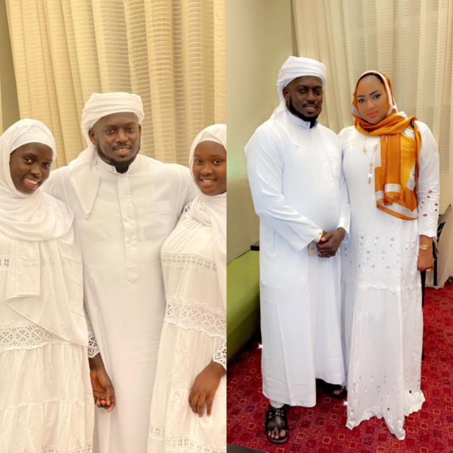 Aziz Ndiaye en compagnie de toute sa famille pour leur Oumra