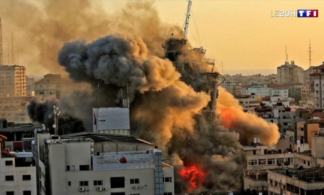Frappe israélienne sur l’immeuble des médias Al-Jazeera et Associated Press à Gaza Frappe israélienne sur l’immeuble des médias Al-Jazeera et Associated Press à Gaza