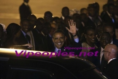 Les premières images de l'arrivée du président Barack Obama à Dakar