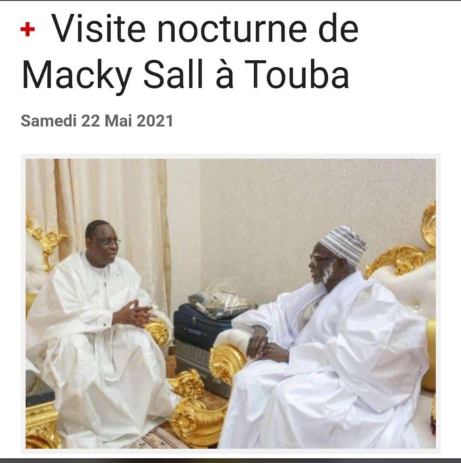 LE KHALIFE DE TOUBA DEROULE LE TAPIS ROUGE A MACKY SALL ( VIDEO ) LE KHALIFE DE TOUBA DEROULE LE TAPIS ROUGE A MACKY SALL ( VIDEO )