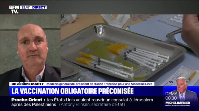 Vaccination obligatoire: le docteur Marty craint que la recommandation de l'Académie de médecine donne "du grain à moudre" aux anti-vaccins Vaccination obligatoire: le docteur Marty craint que la recommandation de l'Académie de médecine donne "du grain à moudre" aux anti-vaccins