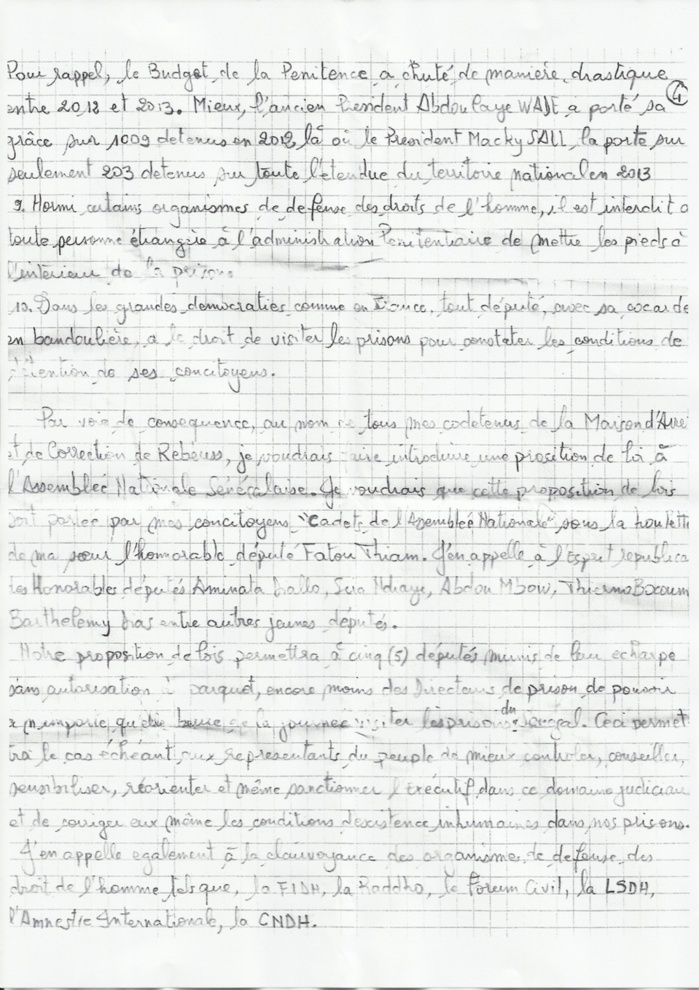 Bara Gaye vous parle depuis Rebeuss (Lettre)