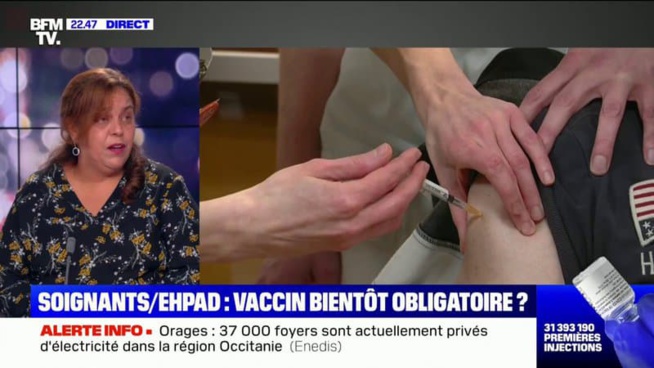 Vaccination des soignants: Malika Belarbi (CGT Santé) demande au gouvernement "d'informer et sensibiliser les professionnels"