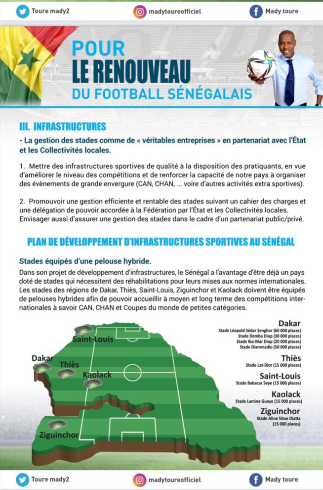 Présidence de la Fsf: Mady Touré s’enagge à un renouveau du foot sénégalais