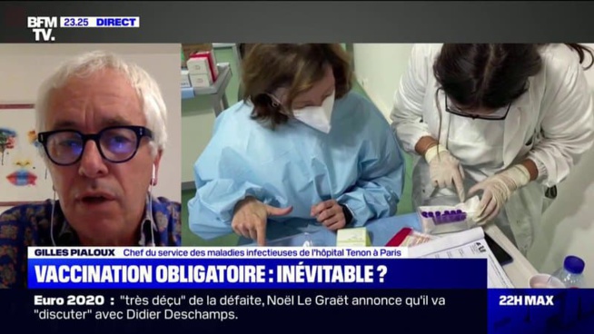 Gilles Pialoux: "Il va falloir passer par une obligation vaccinale" pour les soignants et les personnels non-médicaux
