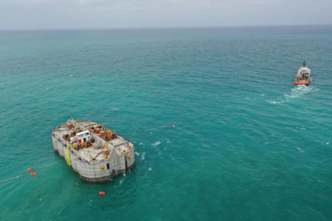 TERMINAL OFFSHORE DE GTA : Le premier caisson arrivé sur le site TERMINAL OFFSHORE DE GTA : Le premier caisson arrivé sur le site