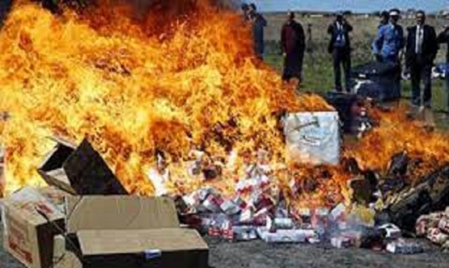 Produits impropres à la consommation: 16 tonnes incinérées par le Service régional du Commerce Produits impropres à la consommation: 16 tonnes incinérées par le Service régional du Commerce