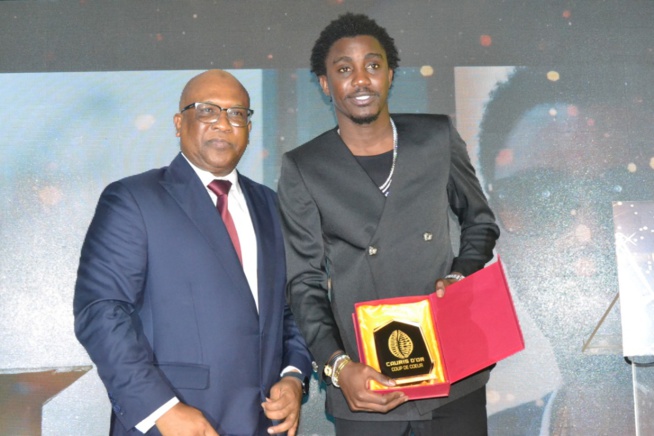 Wally Seck honoré par le président Mbagnick Diop à la soirée des Cauris d'or Wally Seck honoré par le président Mbagnick Diop à la soirée des Cauris d'or