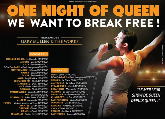 One Night of Queen, la tournée tribute en France en octobre One Night of Queen, la tournée tribute en France en octobre