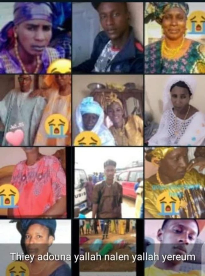 Hécatombe à Agnam: Le bilan macabre de l'accident passe à 14 morts, une famille 10 de ses... Hécatombe à Agnam: Le bilan macabre de l'accident passe à 14 morts, une famille 10 de ses...