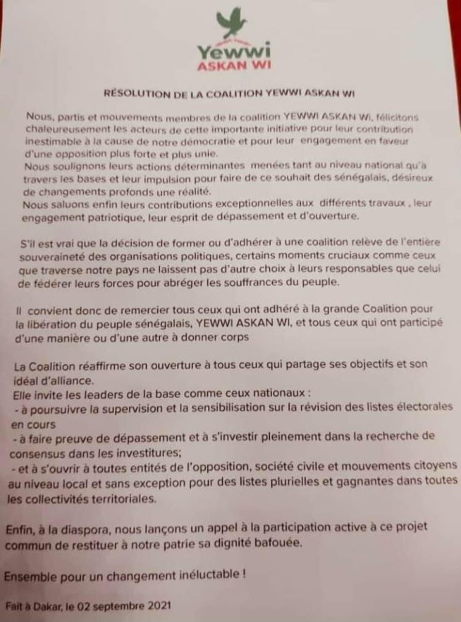 Bougane Gueye Dany: « Le Nom et les Couleurs Amoul consensus… Mais je vais signer..." (Document) Bougane Gueye Dany: « Le Nom et les Couleurs Amoul consensus… Mais je vais signer..." (Document)
