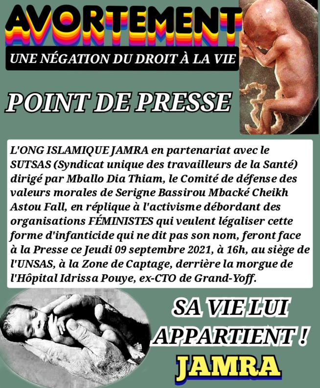 Légalisation de l’avortement : Jamra et ses alliés disent non aux organisations féministes Légalisation de l’avortement : Jamra et ses alliés disent non aux organisations féministes