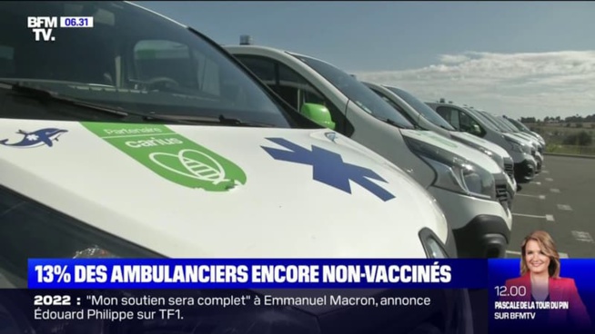13% des ambulanciers ne sont pas encore vaccinés, à deux jours de l'échéance 13% des ambulanciers ne sont pas encore vaccinés, à deux jours de l'échéance