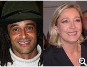 FRANCE- Marine Le Pen gagne face à Yannick Noah FRANCE- Marine Le Pen gagne face à Yannick Noah
