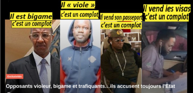 Opposants violeurs, bigames et trafiquants et…Ils accusent toujours l’Etat Opposants violeurs, bigames et trafiquants et…Ils accusent toujours l’Etat