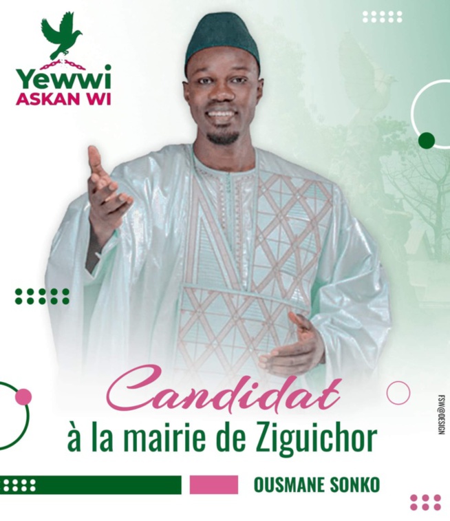 SONKO ANNONCE SA CANDIDATURE POUR LA MAIRIE DE ZIGUINCHOR "L'histoire démarre aujourd'hui en Casamance"