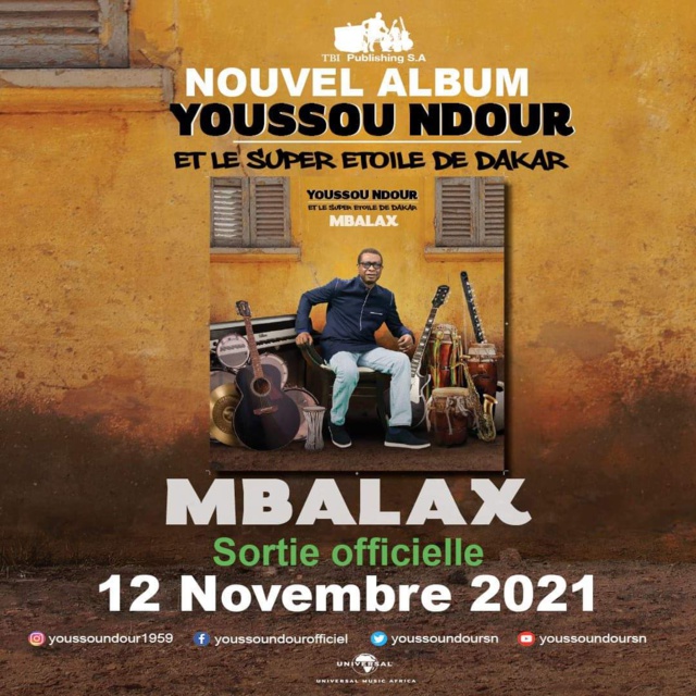 "Le Roi du Mbalax", Youssou Ndour, dévoile la cover de son nouveau..."Mbalax"! "Le Roi du Mbalax", Youssou Ndour, dévoile la cover de son nouveau..."Mbalax"!