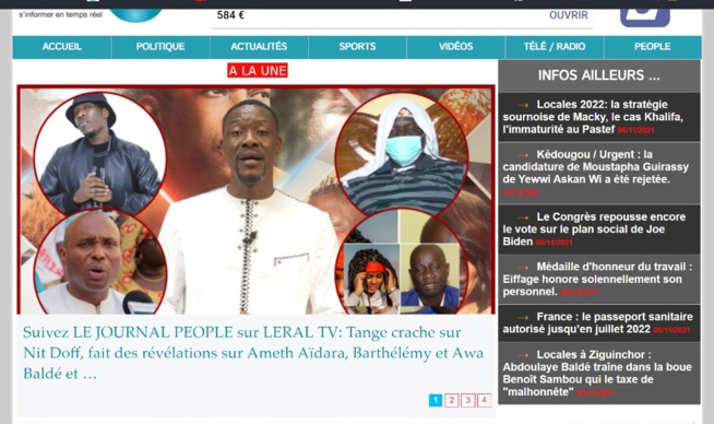 JOURNAL PEOPLE: Tange crache sur Nit Doff révélations sur Ameth Aidara Barthélémy et Awa Baldé et … JOURNAL PEOPLE: Tange crache sur Nit Doff révélations sur Ameth Aidara Barthélémy et Awa Baldé et …