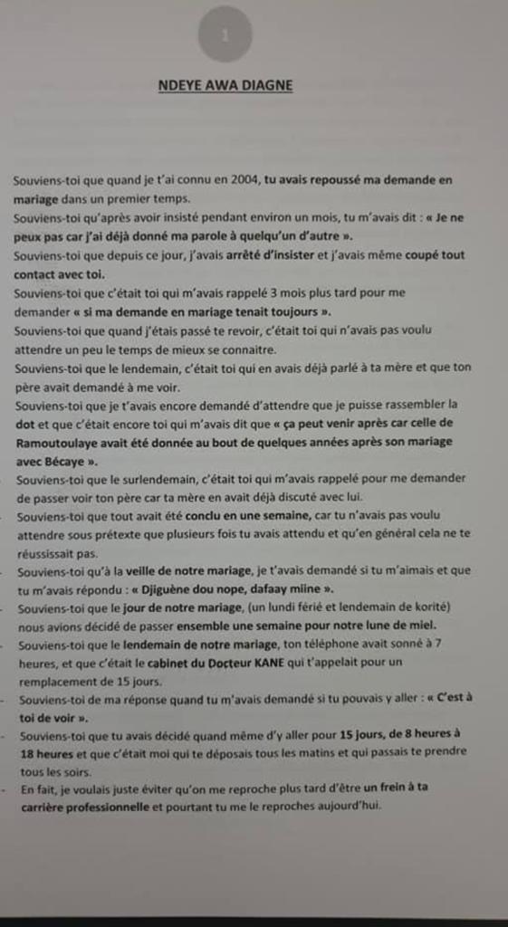 Une si longue lettre du Dr Paye : Pour expliquer les raisons de son acte désespéré