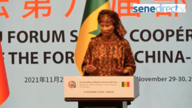 Fin de la 8ième Focac : Mme Aïssata Tall Sall note un succès et un tournant dans la coopération entre Afrique et la Chine
